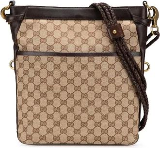 Gucci Pre-owned Cross Body Bags, female, Beige, Size: ONE SIZE Pre-owned GG Canvas Crossbody Shoulder Bag 109097