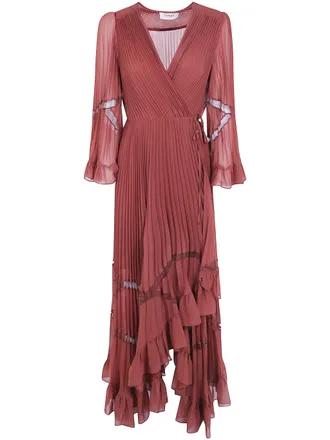 Twin-Set Dress Long Sleeves Cherry Wood