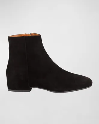 Aquatalia Ulyssa Waterproof Suede Ankle Boots with Hidden Wedge