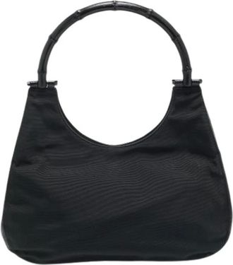 Gucci Pre-owned Handbags, female, Black, Size: ONE SIZE Pre-owned Nylon Handbag