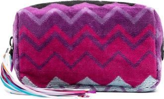 Missoni chevron-print beach bag - unisex - Cotton/Polyamide - One Size - Purple