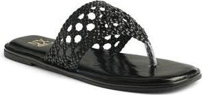New York & Company Phillipa Woven Slide Sandal in Black at Nordstrom Rack, Size 7.5