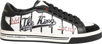 Dolce & Gabbana Roma Low-Top Sneaker - Heren - Sneakers - Wit - 40 EU - Leer - Schoenen