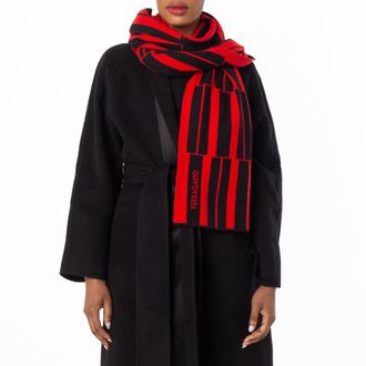 Ferragamo Piano Print Cashmere-Blend Scarf