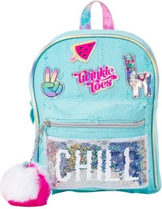 Skechers Kids Mini Reverse Twinkle Toes Backpack, Childrens School and Travel Bag, One Size, Aqua