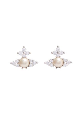 Vivienne Westwood Feodora Embellished orb Stud Earrings - Pearl - One Size