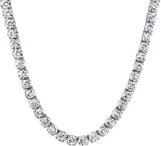 Pompeii3 42Ct TW Diamond Tennis Necklace 14k White Gold 16.5 Lab Grown