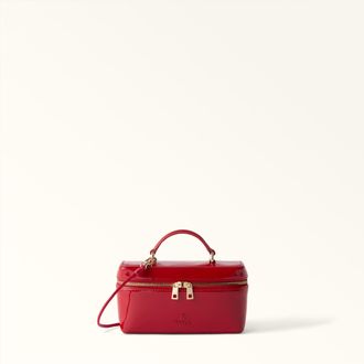 Furla Camelia Mini Bag Rosso Red Patent Leather Woman