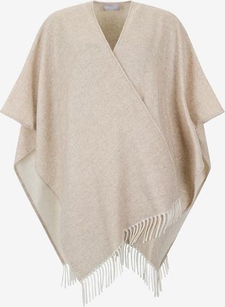 Hemisphere Gestrickte Cape mit Fransen Shalin