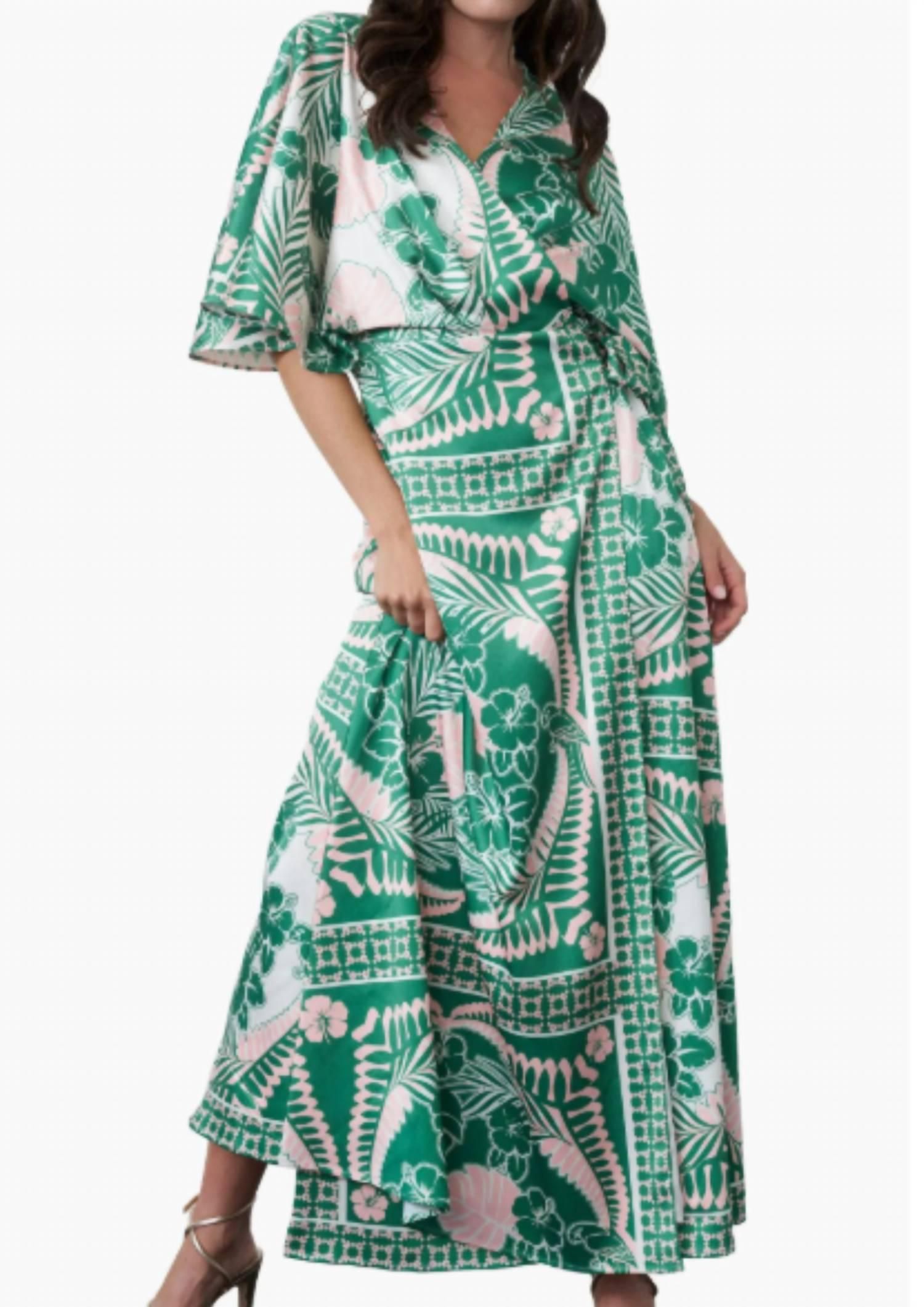 green emerald velvet dress Lyndon Green Embroidered Mini Dress
