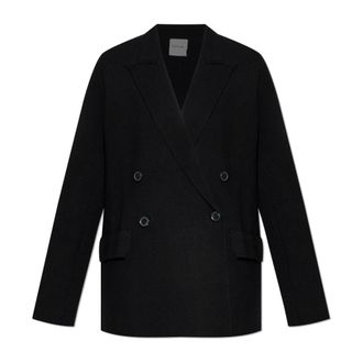 Paul Smith Jassen, Dames, Blauw, XS, Leer, Double-breasted Blazer