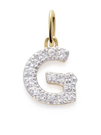 Monica Vinader 14kt yellow gold Initial G diamond pendant - women - 14kt Yellow Gold/Lab Grown Diamond - OS