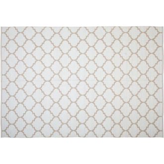 Beliani Beliani - Alfombra De Tela Beige 160 X 230 Cm Reversible Exterior Interior Marroqu&iacute; Aksu