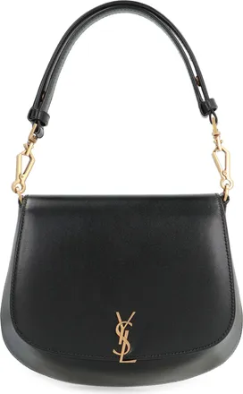 Saint Laurent Womens Voltaire Leather Mini Handbag Black Calfskin Handbags Hand Bags