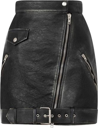 Moschino Gonna in pelle - Nero