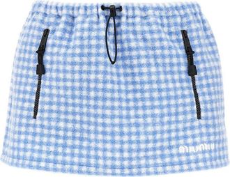 Miu Miu Check fleece mini skirt Woman 42