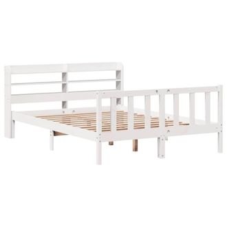Berkfield Home Beautiful Bed Frame without Mattress White 140x200 cm Solid Wood Pine