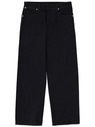Stone Island Dark Denim Cotton Wide-Leg Jeans