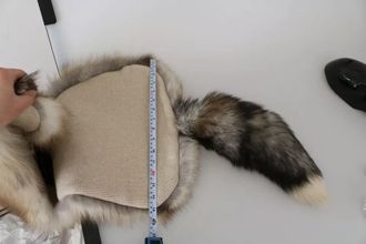 Dolce & Gabbana Brown Fox Tail Fur Shawl Neck Wrap Cover Collar Womens Scarf