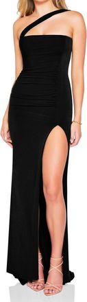 Nookie Alba Asymmetrical One-Shoulder Maxi Dress In Black