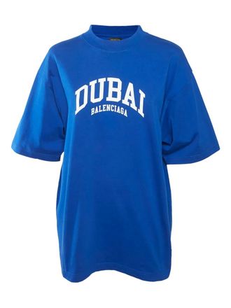 Balenciaga T-shirt con stampa - Blu