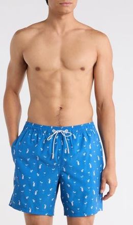 Bonobos Stretch Waist 6.5-Inch Swim Trunks in Dark Blue at Nordstrom Rack, Size X-Large