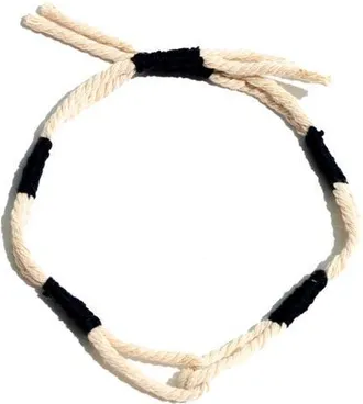 Fortela Handmade Braided Cord Bracelet in White at Nordstrom