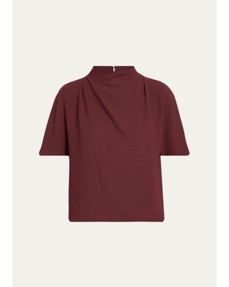 Vince Draped Funnel Neck Top