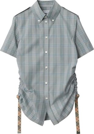 Burberry Camicia a quadri in cotone - Blu