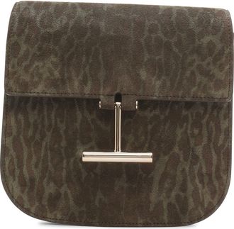 Tom Ford Mini Tara Animal Print Suede Crossbody Bag in Brown/Khaki at Nordstrom