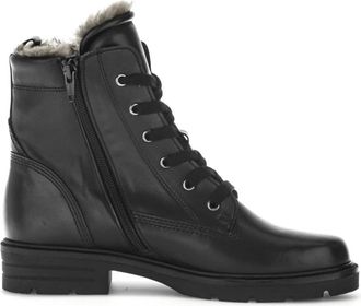 Gabor Enkellaarsjes met veters - Dames - Veterlaarzen - Zwart - 37 EU - Leer - Schoenen