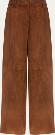 TWP Hudson St Suede Wide-Leg Pants