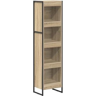 vidaXL Book Cabinet Sonoma 40 x 30 x 155 cm Engineered Wood vidaXL