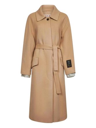 Marni belted raglan-sleeves coat - Neutrals