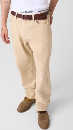 Guess G18 Twisted Seam Relaxed Fit Jeans in Open Beige at Nordstrom, Size 30 X 32