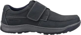 Hush Puppies Mens Casper Leather Touch Fastening Shoes (Navy) - Size UK 12