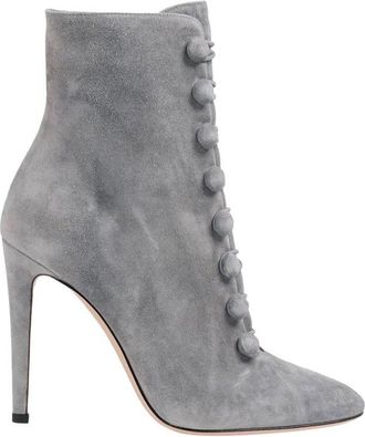 Gianvito Rossi Grey Suede Imperia Ankle Boots Size 37.5