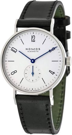 NOMOS Glash&uuml;tte Tangente Galvanized White Dial Leather Unisex Watch 139