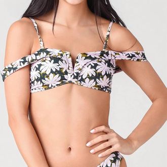 Alexandra Miro Lola Bikini Top In Print D Small Pink Palm
