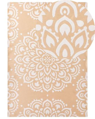 Beliani Alfombra de exterior de material sint&eacute;tico beige 230x160cm