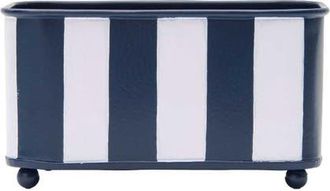 Foreside Home And Garden Cabana Striped Navy Mini Planter in Blue at Nordstrom