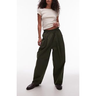 Topshop Pleated Balloon Jogger Pants in Medium Green at Nordstrom Rack, Size 0 Us (Fits Like 00)