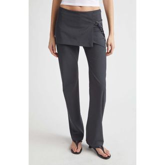 Paloma Wool Archive Stretch Straight Leg Skant in Dark Grey at Nordstrom, Size 12 Us