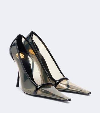 Saint Laurent Brigitte leather-trimmed TPU pumps