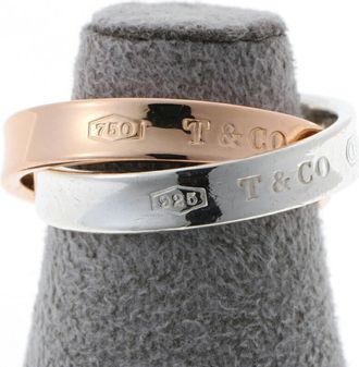 Tiffany & Co. Silver Pink Gold Pink Gold (18K) Silver 925 Band Ring (Pre-Owned)