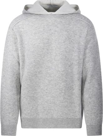 Maison Kitsun&eacute; Heren, Sweatshirts & Hoodies, Grijs, Maat: S Wol