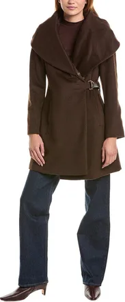 Via Spiga Hooded Wool-Blend Coat