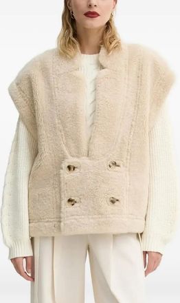 Munthe Maglione con lavorazione intrecciata - Bianco