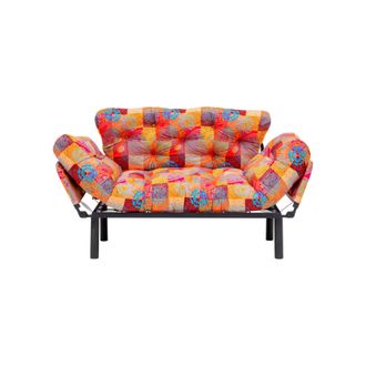 Dmora Sof&aacute; Cama 2 Plazas Guchol, Contenedor, Reclinable, Reposabrazos, 155x70 Cm Multicolor
