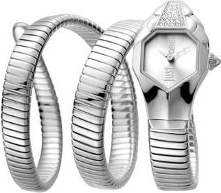 Just Cavalli Snake Wraparound Bracelet Watch, 22mmSnake Wraparound Bracelet Watch, in Silver at Nordstrom Rack